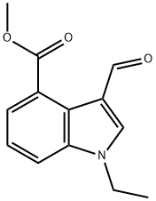 METHYL 1-ETHYL-3-FORMYL-1H-INDOLE-4-CARBOXYLATE 结构式
