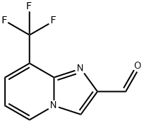 8-TRIFLUOROMETHYL-IMIDAZO[1,2-A]PYRIDINE-2-CARBALDEHYDE, 1020040-56-5, 结构式