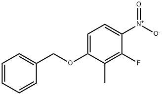 1-(Benzyloxy)-3-fluoro-2-methyl-4-nitrobenzene 化学構造式