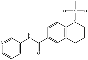 1-(methylsulfonyl)-N-(3-pyridinyl)-1,2,3,4-tetrahydro-6-quinolinecarboxamide,1020241-59-1,结构式