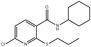 6-chloro-N-cyclohexyl-2-(propylthio)nicotinamide,1024036-99-4,结构式