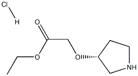 Ethyl 2-[(3R)-3-pyrrolidinyloxy]acetate HCl Structure