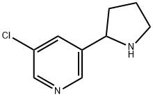 3-Chloro-5-pyrrolidin-2-yl-pyridine Structure