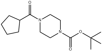 tert-butyl 4-(cyclopentylcarbonyl)piperazine-1-carboxylate Struktur