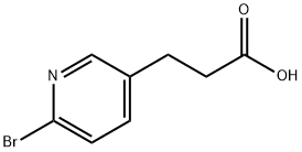 3-(6-bromopyridin-3-yl)propanoic acid 化学構造式