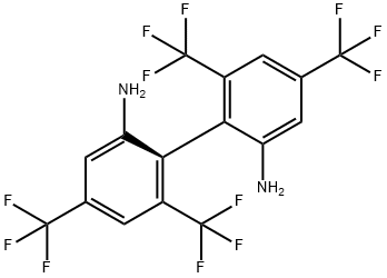 (1R)-4,4',6,6'-tetrakis(trifluoromethyl)-[1,1'-Biphenyl]-2,2'-diamine 化学構造式