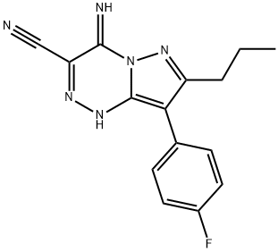 8-(4-fluorophenyl)-4-imino-7-propyl-1,4-dihydropyrazolo[5,1-c][1,2,4]triazine-3-carbonitrile|