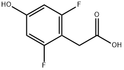 2,6-二氟-4-羟基苯乙酸, 1042703-34-3, 结构式