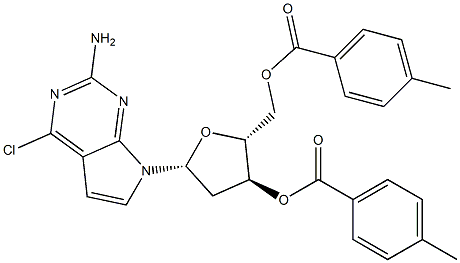 (2R,3S,5R)-5-(2-amino-4-chloro-7H-pyrrolo[2,3-d]pyrimidin-7-yl)-2-(((4-methylbenzoyl)oxy)methyl)tetrahydrofuran-3-yl 4-methylbenzoate|