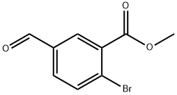 2-溴-5-甲酰基苯甲酸甲酯 结构式