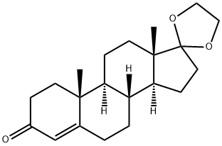 (8R,9S,10R,13S,14S)-10,13-dimethyl-1,6,7,8,9,10,11,12,13,14,15,16-dodecahydrospiro[cyclopenta[a]phenanthrene-17,2-[1,3]dioxolan]-3(2H)-one(WXG00896) Struktur