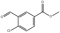 4-クロロ-3-ホルミル安息香酸メチル 化学構造式