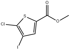 methyl 5-chloro-4-iodo-2-thiophenecarboxylate 化学構造式