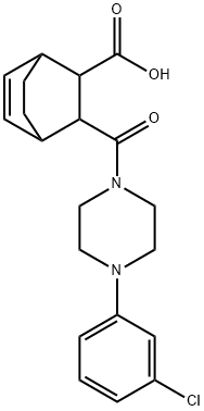 1052555-54-0 3-(4-(3-chlorophenyl)piperazine-1-carbonyl)bicyclo[2.2.2]oct-5-ene-2-carboxylic acid