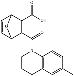 3-(6-methyl-1,2,3,4-tetrahydroquinoline-1-carbonyl)-7-oxabicyclo[2.2.1]hept-5-ene-2-carboxylic acid Structure