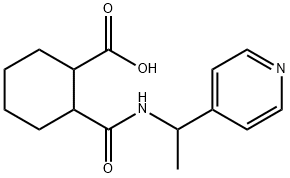 2-((1-(pyridin-4-yl)ethyl)carbamoyl)cyclohexanecarboxylic acid Structure