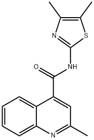 N-[(2Z)-4,5-dimethyl-1,3-thiazol-2(3H)-ylidene]-2-methylquinoline-4-carboxamide Struktur