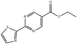 ethyl 2-(thiazol-2-yl)pyrimidine-5-carboxylate 化学構造式