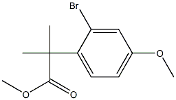 Methyl 2-(2-bromo-4-methoxyphenyl)-2-methylpropanoate Struktur