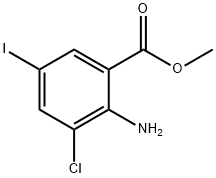 2-Amino-3-chloro-5-iodo-benzoic acid methyl ester Structure