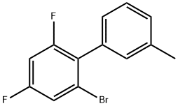 2-Bromo-4,6-difluoro-3'-methyl-1,1'-biphenyl Structure