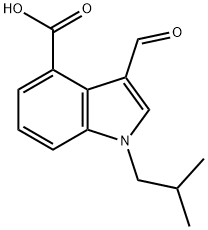 3-Formyl-1-isobutyl-1H-indole-4-carboxylic acid Struktur