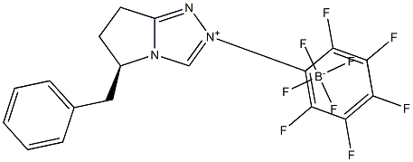 (R)-5-苄基-2-(全氟苯基)-6,7-二氢-5H-吡咯并[2,1-C][1,2,4]三唑-2-鎓四氟硼酸盐, 1072808-07-1, 结构式