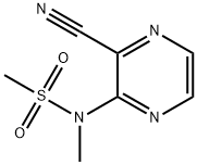 N-(3-cyanopyrazin-2-yl)-N-methylmethanesulfonamide 化学構造式