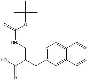3-((tert-Butoxycarbonyl)amino)-2-(naphthalen-2-ylmethyl)propanoic acid Struktur