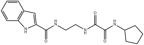 N-cyclopentyl-N'-{2-[(1H-indol-2-ylcarbonyl)amino]ethyl}ethanediamide Structure