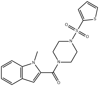 (1-methyl-1H-indol-2-yl)[4-(thiophen-2-ylsulfonyl)piperazin-1-yl]methanone Structure
