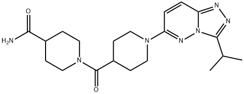 1-({1-[3-(propan-2-yl)[1,2,4]triazolo[4,3-b]pyridazin-6-yl]piperidin-4-yl}carbonyl)piperidine-4-carboxamide,1081138-41-1,结构式