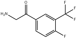 Ethanone, 2-amino-1-[4-fluoro-3-(trifluoromethyl)phenyl]- Struktur