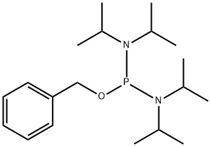 N,N,N',N'-tetrakis(1-Methylethyl)phosphorodiamidous acid phenylmethyl ester Struktur