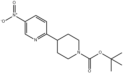 tert-butyl 4-(5-nitropyridin-2-yl)piperidine-1-carboxylate Struktur