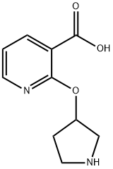 2-(Pyrrolidin-3-yloxy)nicotinic acid 化学構造式