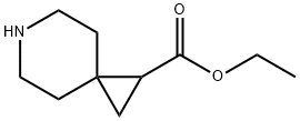 6-Azaspiro[2.5]octane-1-carboxylic acid ethyl ester 化学構造式