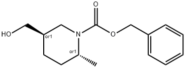 5-(ヒドロキシメチル)-2-メチルピペリジン-1-カルボン酸ベンジル 化学構造式