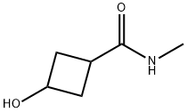 3-Hydroxy-cyclobutanecarboxylic acid methylamide 化学構造式