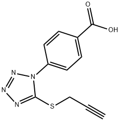 4-[5-(2-propynylsulfanyl)-1H-tetraazol-1-yl]benzoic acid Struktur