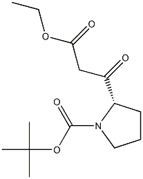 (S)-1-BOC-2-(3-ETHOXY-3-OXOPROPANOYL)PYRROLIDINE, 109180-95-2, 结构式