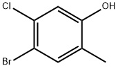 4-bromo-5-chloro-2-methylphenol Struktur