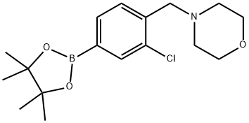 Morpholine, 4-[[2-chloro-4-(4,4,5,5-tetramethyl-1,3,2-dioxaborolan-2-yl)phenyl]methyl]- Struktur