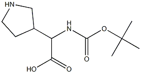 2-tert-butoxycarbonylamino-2-(pyrrolidin-3-yl)acetic acid Structure