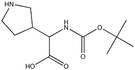 2-叔丁氧基羰基氨基-2-(吡咯烷-3-基)乙酸, 1093191-35-5, 结构式