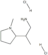 2-(1-methylpyrrolidin-2-yl)propan-1-amine dihydrochloride 化学構造式