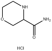 Morpholine-3-carboxylic acid amide hydrochloride 化学構造式