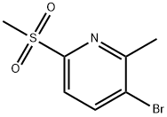 3-bromo-2-methyl-6-(methylsulfonyl)Pyridine Structure