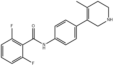 2,6-Difluoro-N-(4-(4-methyl-1,2,5,6-tetrahydropyridin-3-yl)phenyl)benzamide 结构式