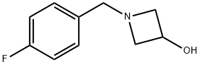 1-(4-フルオロベンジル)アゼチジン-3-オール 化学構造式